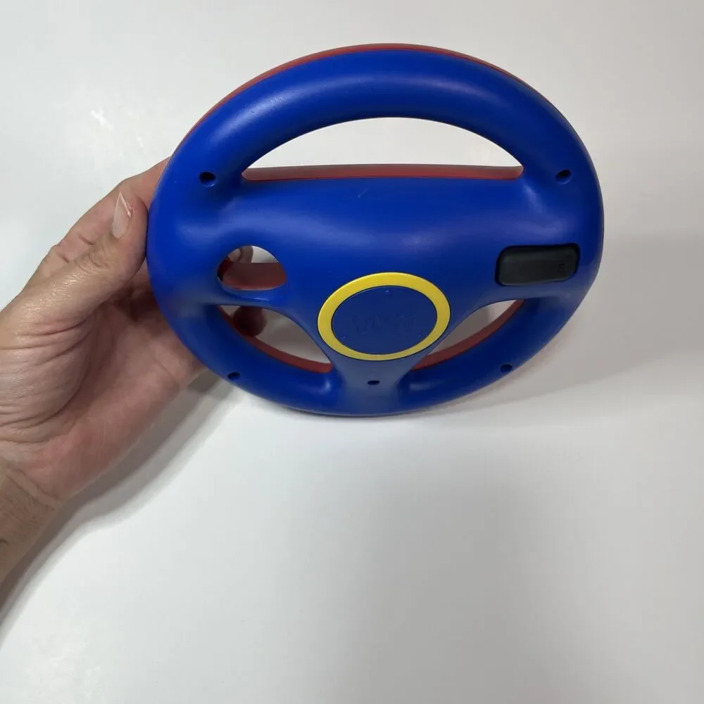 Nintendo Wii Mario Kart Steering Wheel - Red &Blue for wii remote